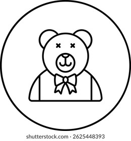 Icono de Vector de oso de peluche. Se puede utilizar para aplicaciones de impresión, móviles y de Web.