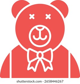 Icono de Vector de oso de peluche. Se puede utilizar para aplicaciones de impresión, móviles y de Web.
