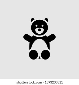 Teddy bear vector icon. Filled flat sign for mobile concept and web design. Teddy bear glyph icon. Symbol, logo illustration. Vector graphics
