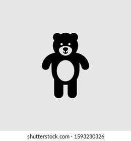 Teddy bear vector icon. Filled flat sign for mobile concept and web design. Teddy bear glyph icon. Symbol, logo illustration. Vector graphics
