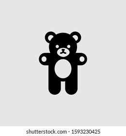 Teddy bear vector icon. Filled flat sign for mobile concept and web design. Teddy bear glyph icon. Symbol, logo illustration. Vector graphics
