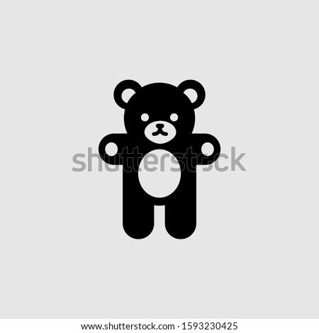 Teddy bear vector icon. Filled flat sign for mobile concept and web design. Teddy bear glyph icon. Symbol, logo illustration. Vector graphics