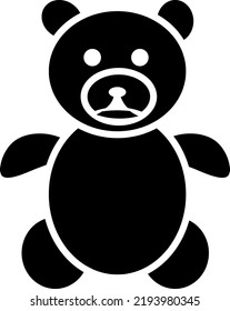 ilustración de icono del vector del oso de peluche sobre fondo blanco..eps
