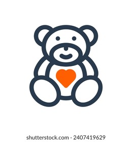 Teddy Bear Vector Icon Illustration for Cuddly Companions