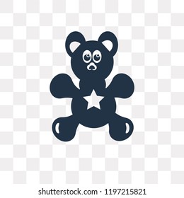 Teddy Bear vector icon isolated on transparent background, Teddy Bear transparency concept can be used web and mobile