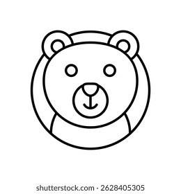 Icono de Vector de oso de peluche ilustración de stock