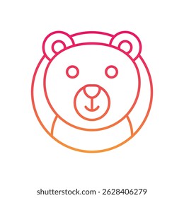 Icono de Vector de oso de peluche ilustración de stock