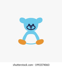 teddy bear vector icon toy