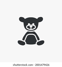 teddy bear vector icon toy