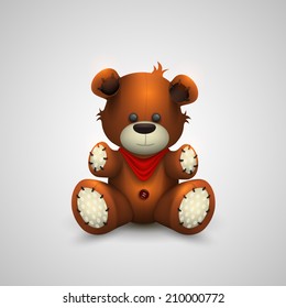Teddy bear. Vector illustration
