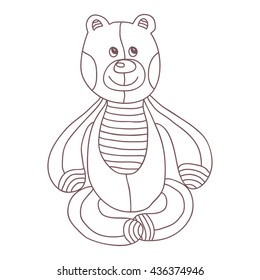 Teddy bear. Vector illustration.