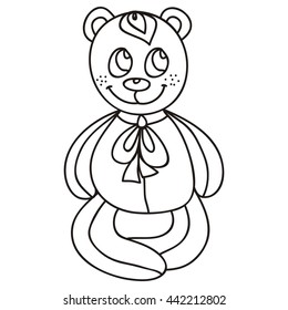 Teddy bear. Vector illustration.