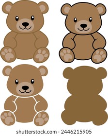 Teddy bear, Teddy Bear Vector Illustration Isolated on White Background