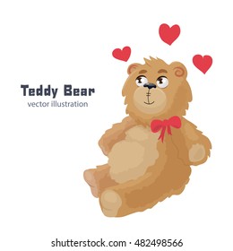  Teddy bear. Vector illustration of teddy bear isolated on white background