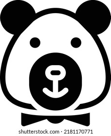 Teddy bear Vector illustration on a transparent background.Premium quality symbols.Glyphs vector icon for concept and graphic design.