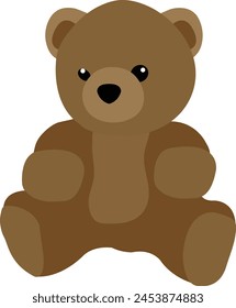 Teddy bear vector image for background or project