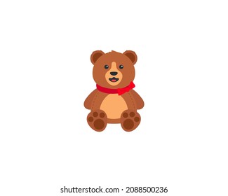 Teddy bear vector isolated icon. Emoji illustration. Teddy bear vector emoticon