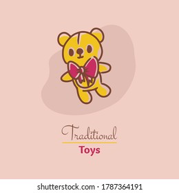 Teddy bear vector. Various kinds of toy vector products with .eps 8 easy to edit and color and background can be changed