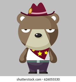 Teddy Bear wearing a cowboy hat