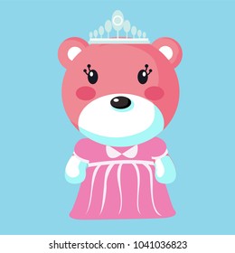 Teddy Bear wears a princess dress