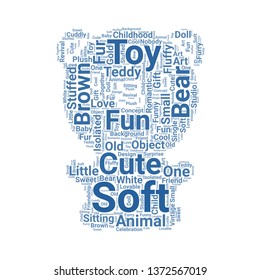 teddy bear word cloud. tag cloud about teddy bear