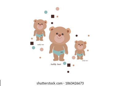 teddy bear.a set for your design.isolated on a white background