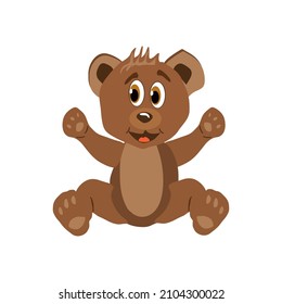a teddy bear.hand-drawn.vector illustration.isolated on a white background.eps10