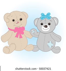 Teddy bears couple.