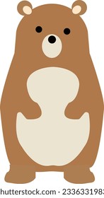 Teddy Bears. Cute stuffed Toy. Red and beige bears isolated on white. Vector