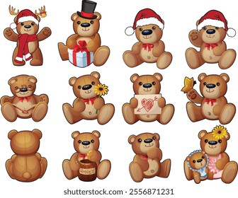 Teddy Bears Design  for stickers, tags, labels, branding, packaging and more.