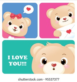 Teddy Bears Greeting Card Template