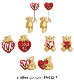 Teddy bears with Hearts