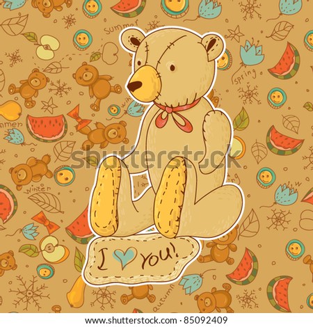 teddy bears hearts stock