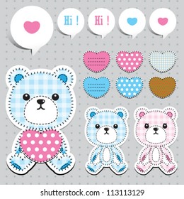 Teddy Bears with speech bubbles sticker