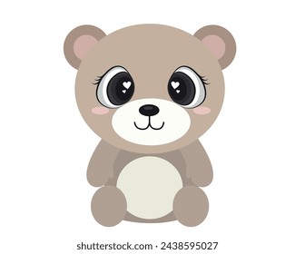 teddy with big eye. cute bear