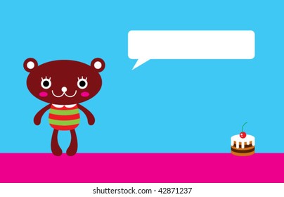 teddy birthday invitation card