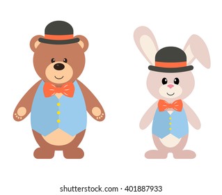 teddy and bunny set