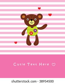 teddy card greeting