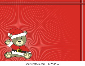 teddy christmas bear in vector format