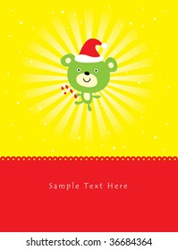 teddy christmas card