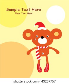 teddy christmas card