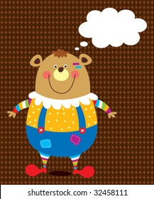 teddy clown greeting