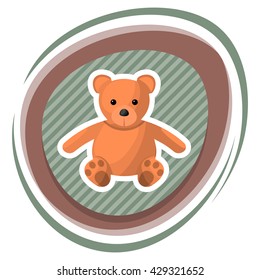 Teddy colorful icon