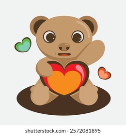 teddy doll vector decoration for you love
