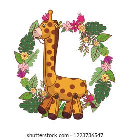 Teddy giraffe cartoon