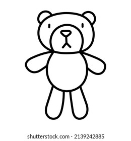 Teddy. Hand Drawn Doodle Kid Stuff Icon.