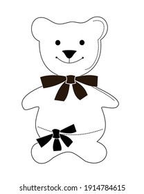 Teddy happy in the vector illustration