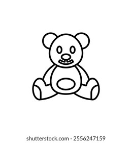 teddy icon Flat symbol set outline