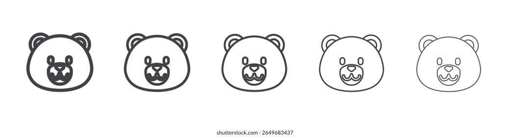 Icono de peluche plano delgado símbolo de ilustración