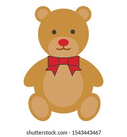 Teddy icon isolated on white background. Vector illustration. Eps 10.